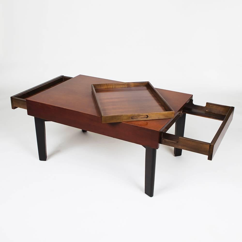 Mid-20th Century George Nelson Extension Coffee Table with Trays by Herman Miller For Sale