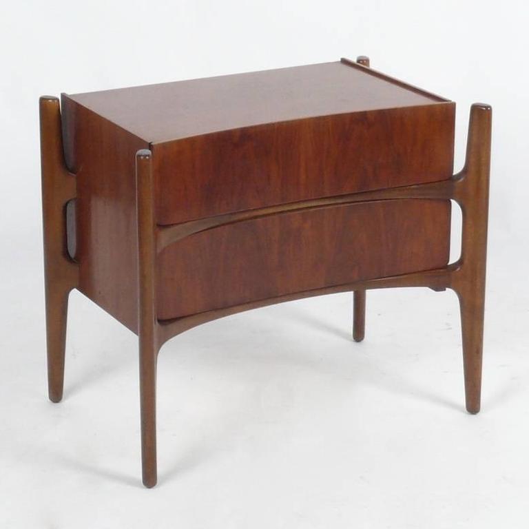 Sculptural Nightstand by William Hinn, Sweden at 1stDibs