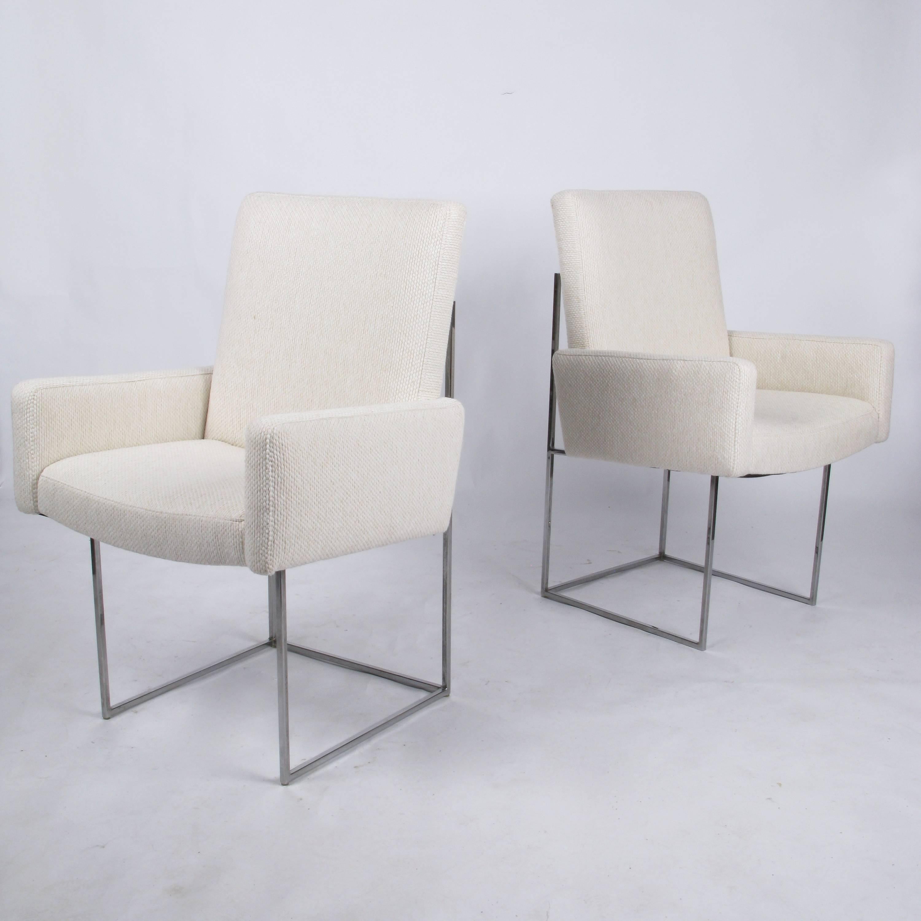 American Set of Six Classic Milo Baughman Dining Chairs