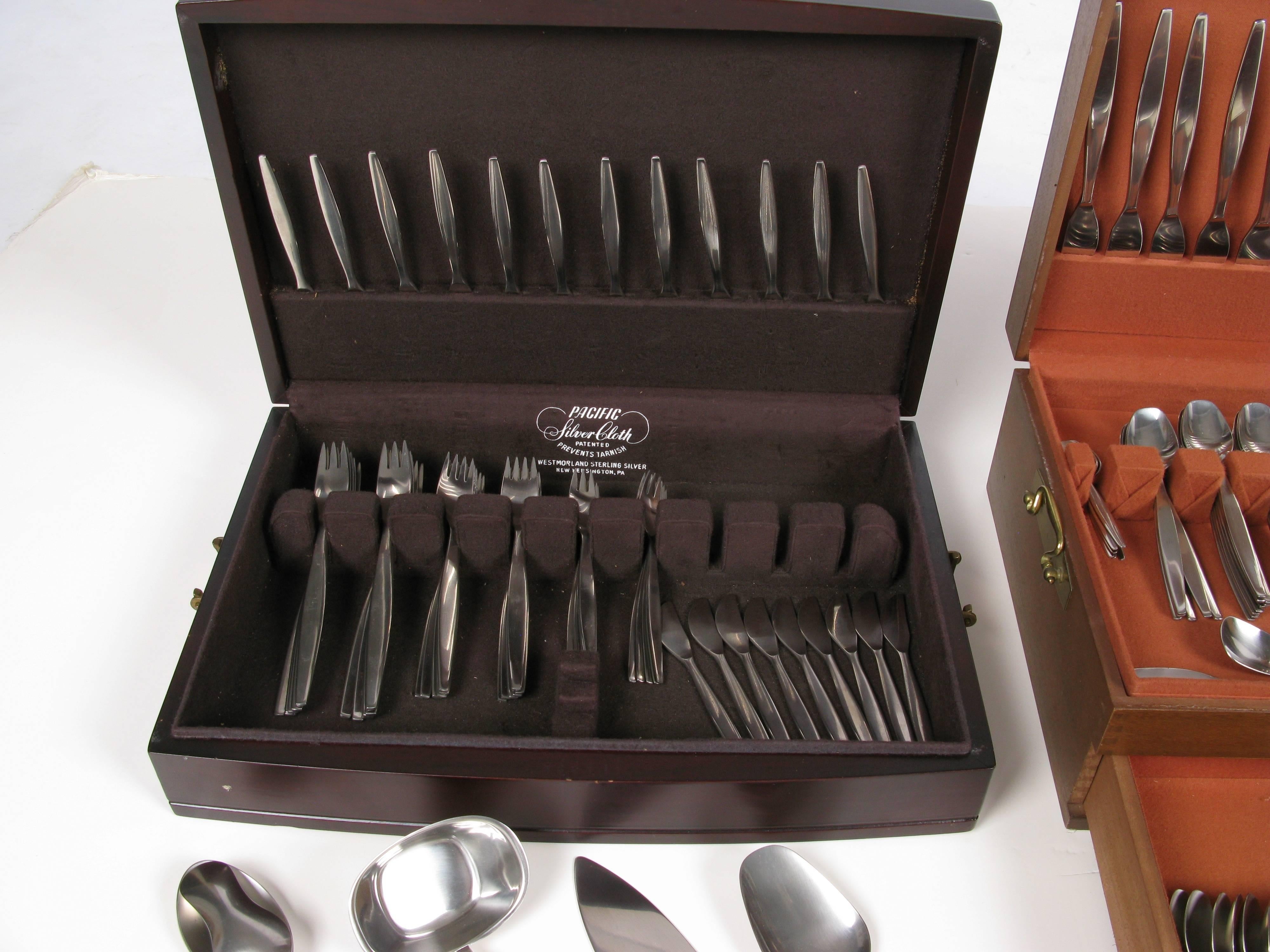 Monumental Flatware Set from Sweden and Two Chests For Sale 2