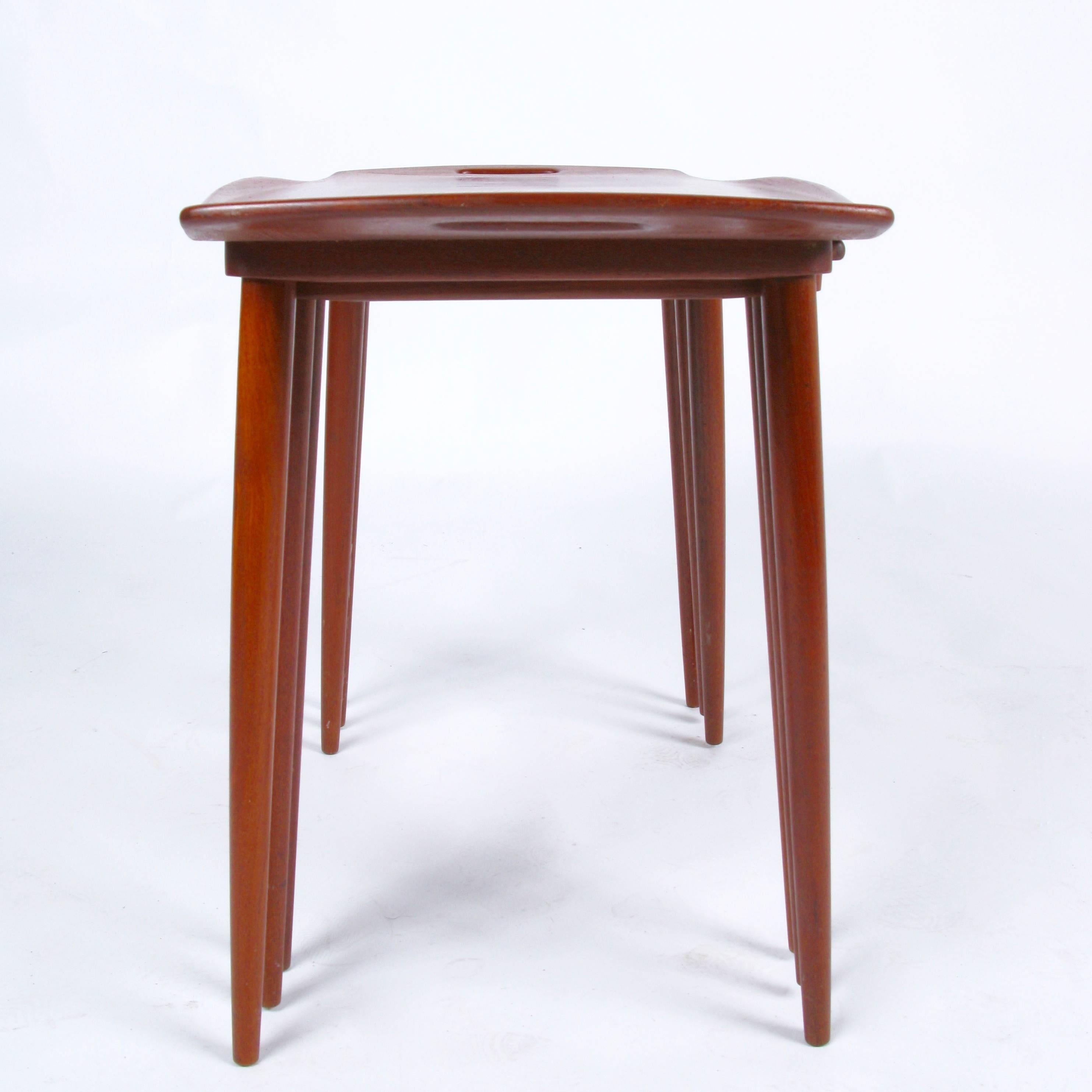 Mid-20th Century Rare Set of Teak Nest Tables by Jens Quistgaard