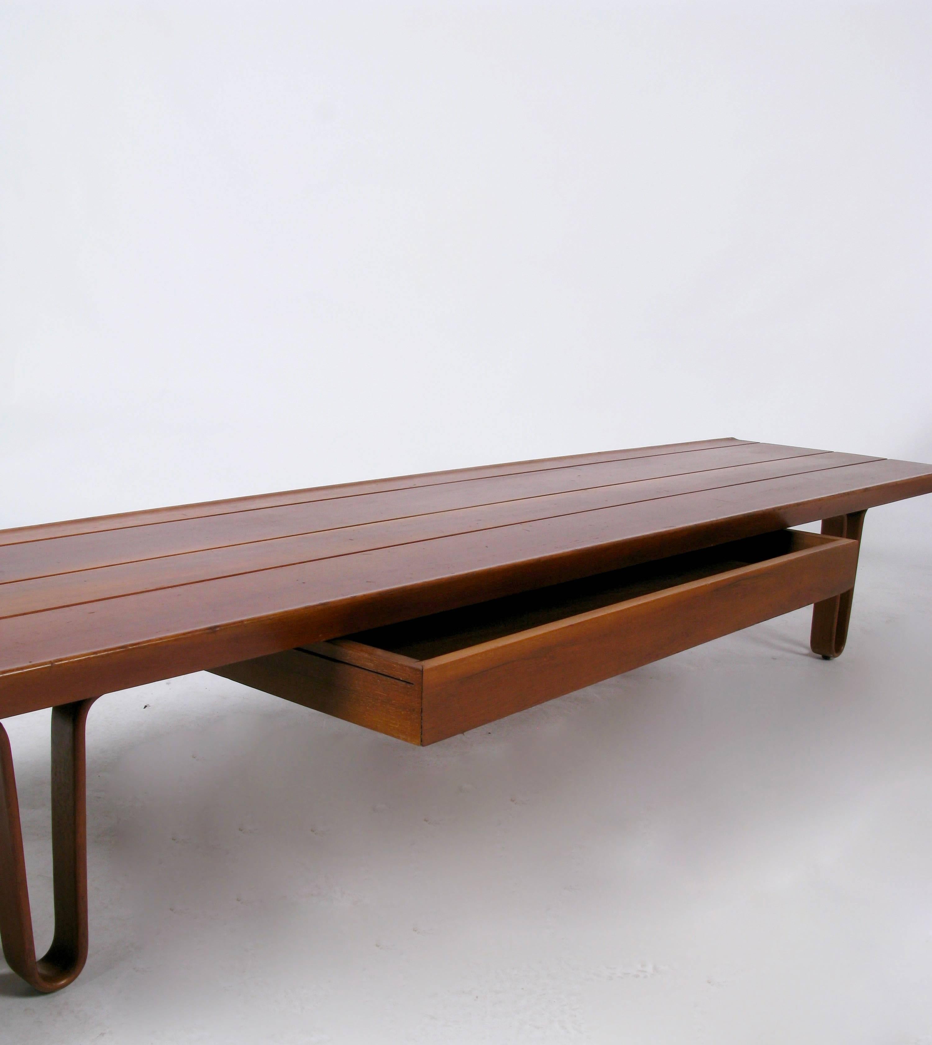 Mid-Century Modern Long John Bench by Edward Wormley For Sale