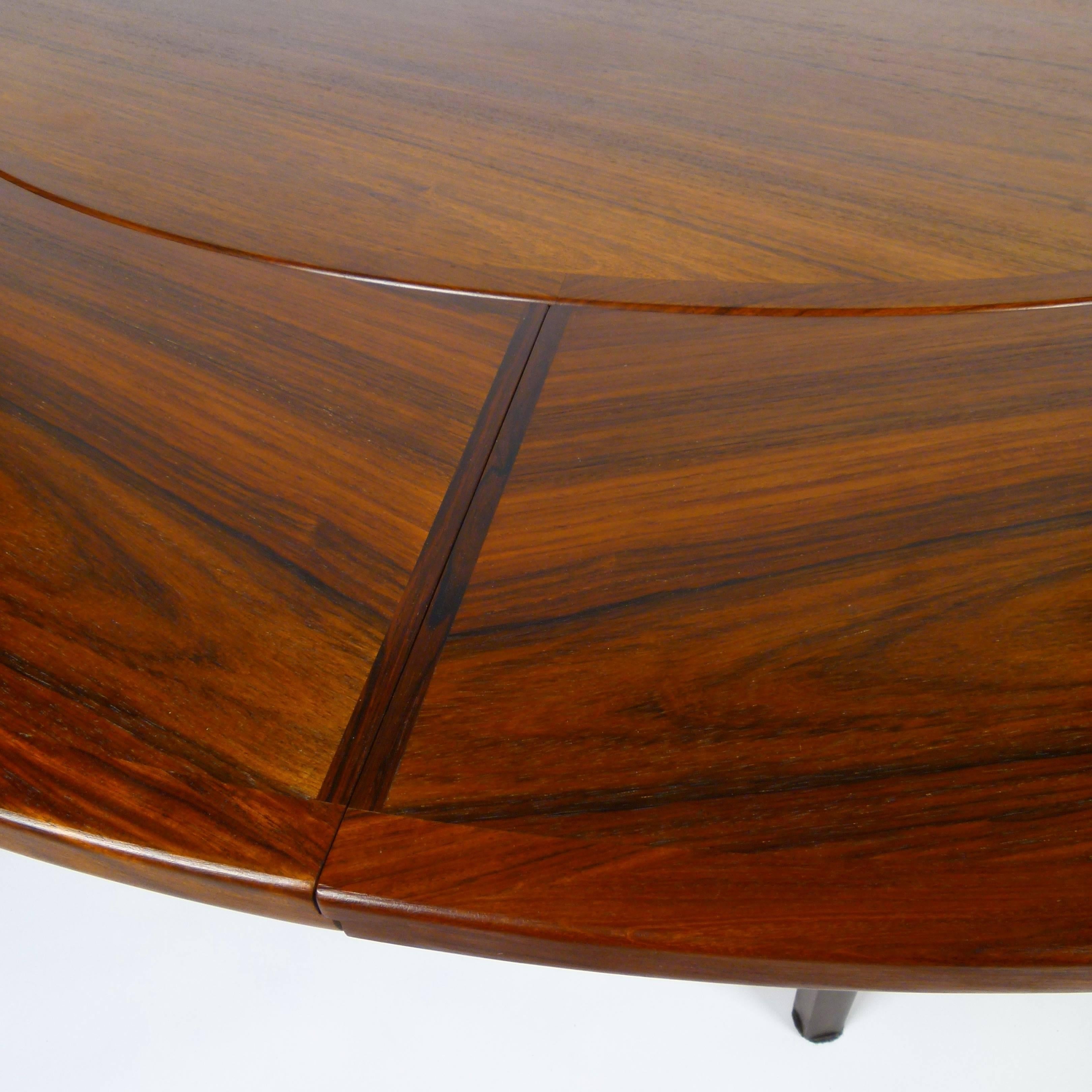 Danish Rosewood Flip-Flap Table by Dyrlund, Denmark