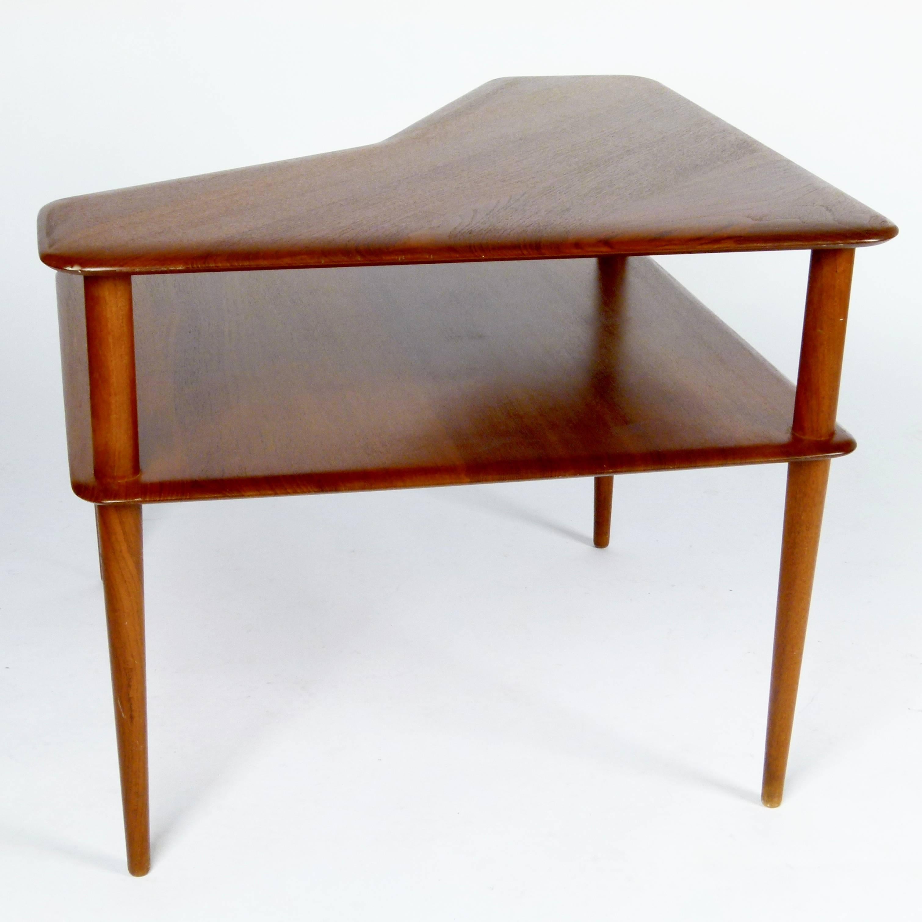 Mid-20th Century Peter Hvidt Corner Table in Teak