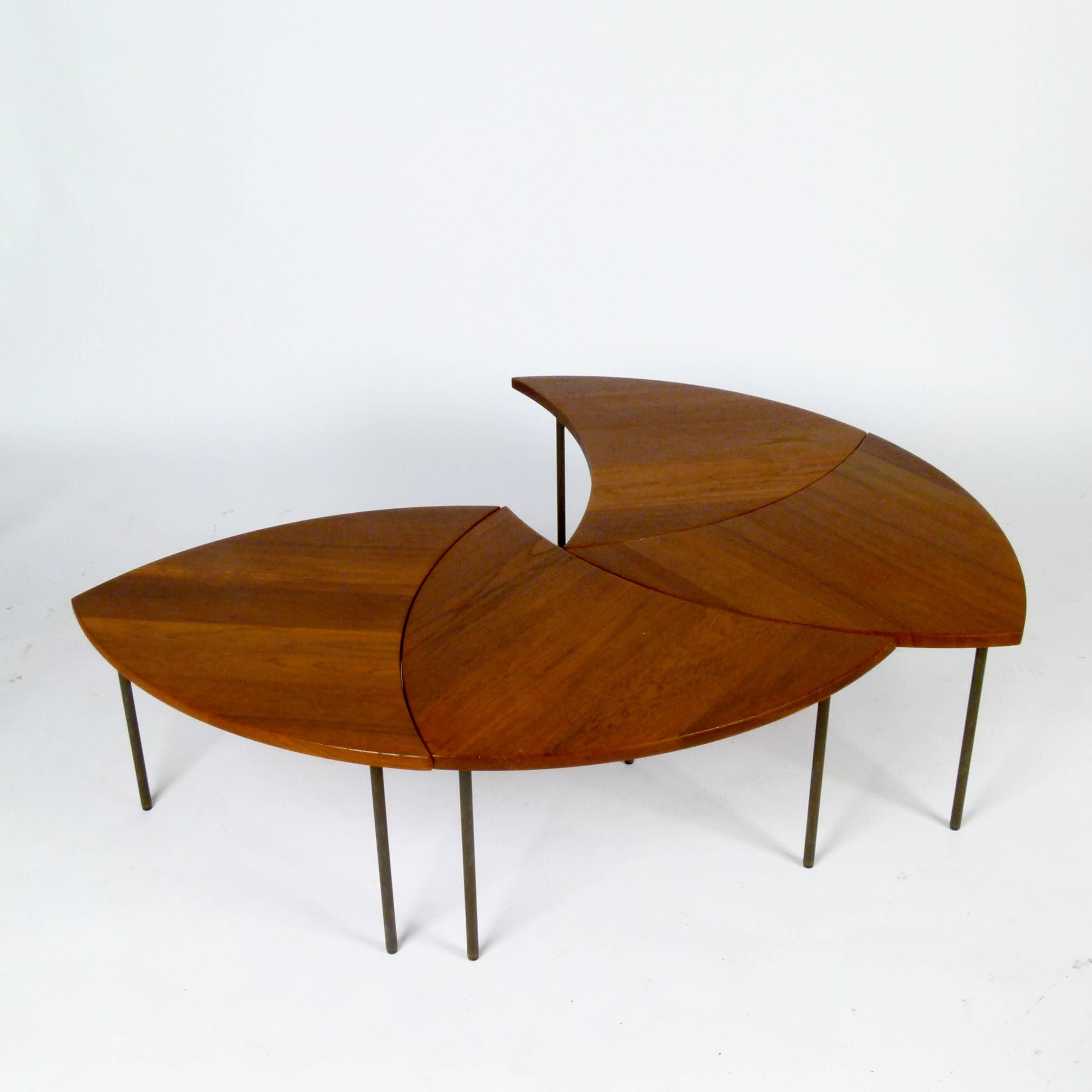 Rare Set of Four FD523 Tables by Peter Hvidt & Orla Molgaard Neilsen In Excellent Condition In Atlanta, GA