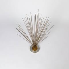 Harry Bertoia Style Spray Sculpture in Brass and Steel