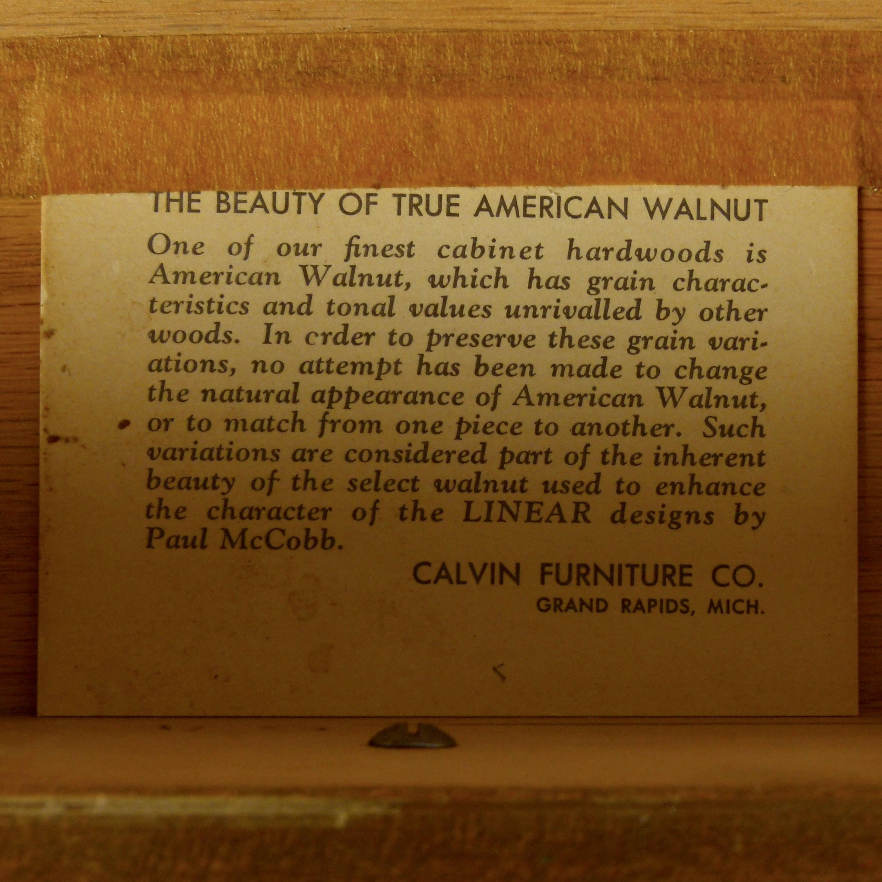 American 1960s Paul McCobb for Calvin Furniture Walnut Credenza