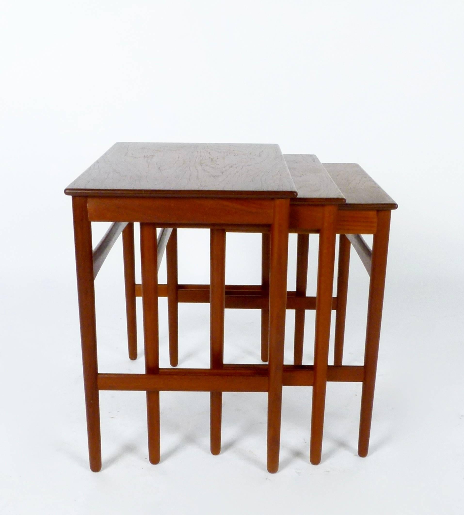 Mid-20th Century Teak Nesting Tables by Hans Wegner