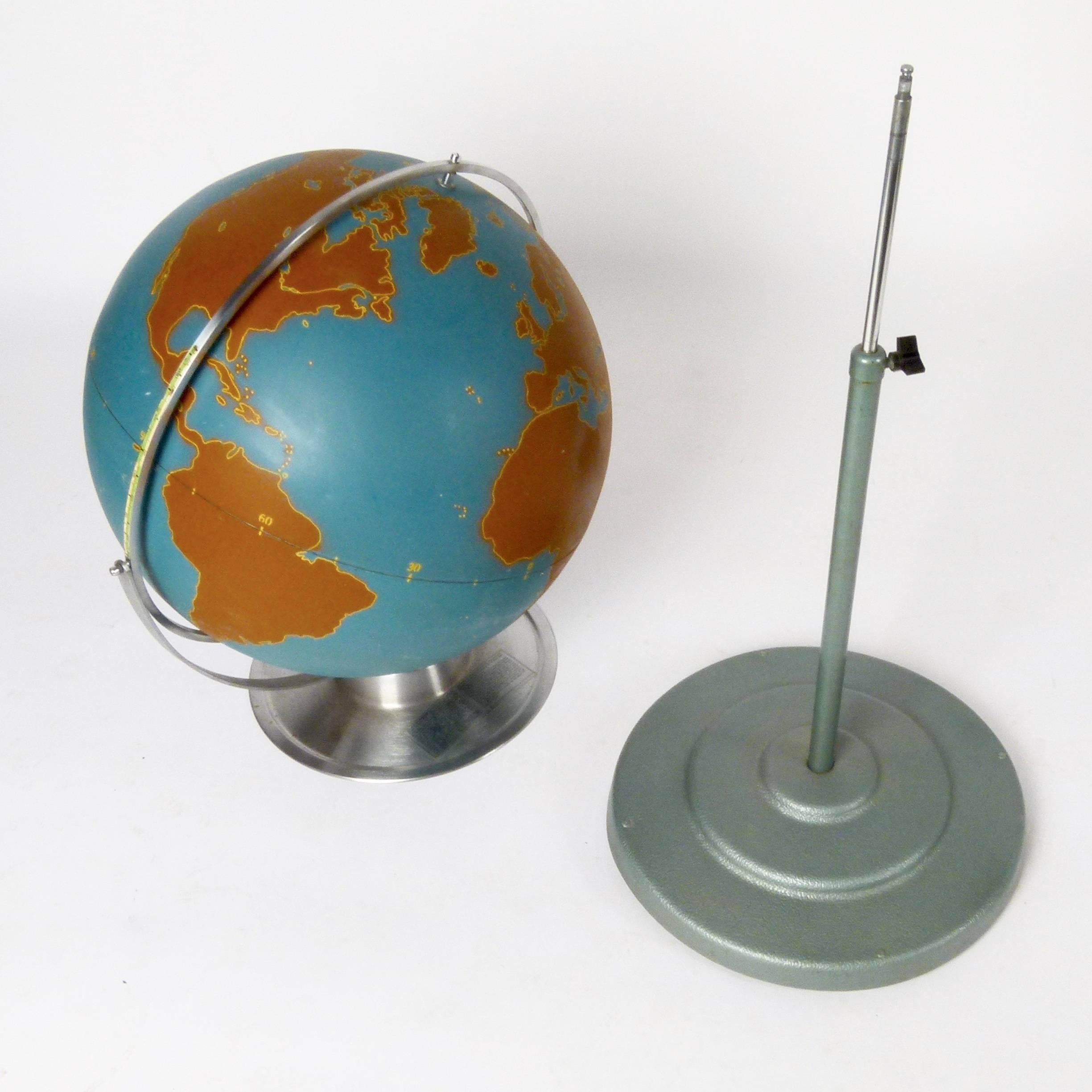 Mid-20th Century Large 1960s Denoyer Geppert Co. Teaching Globe