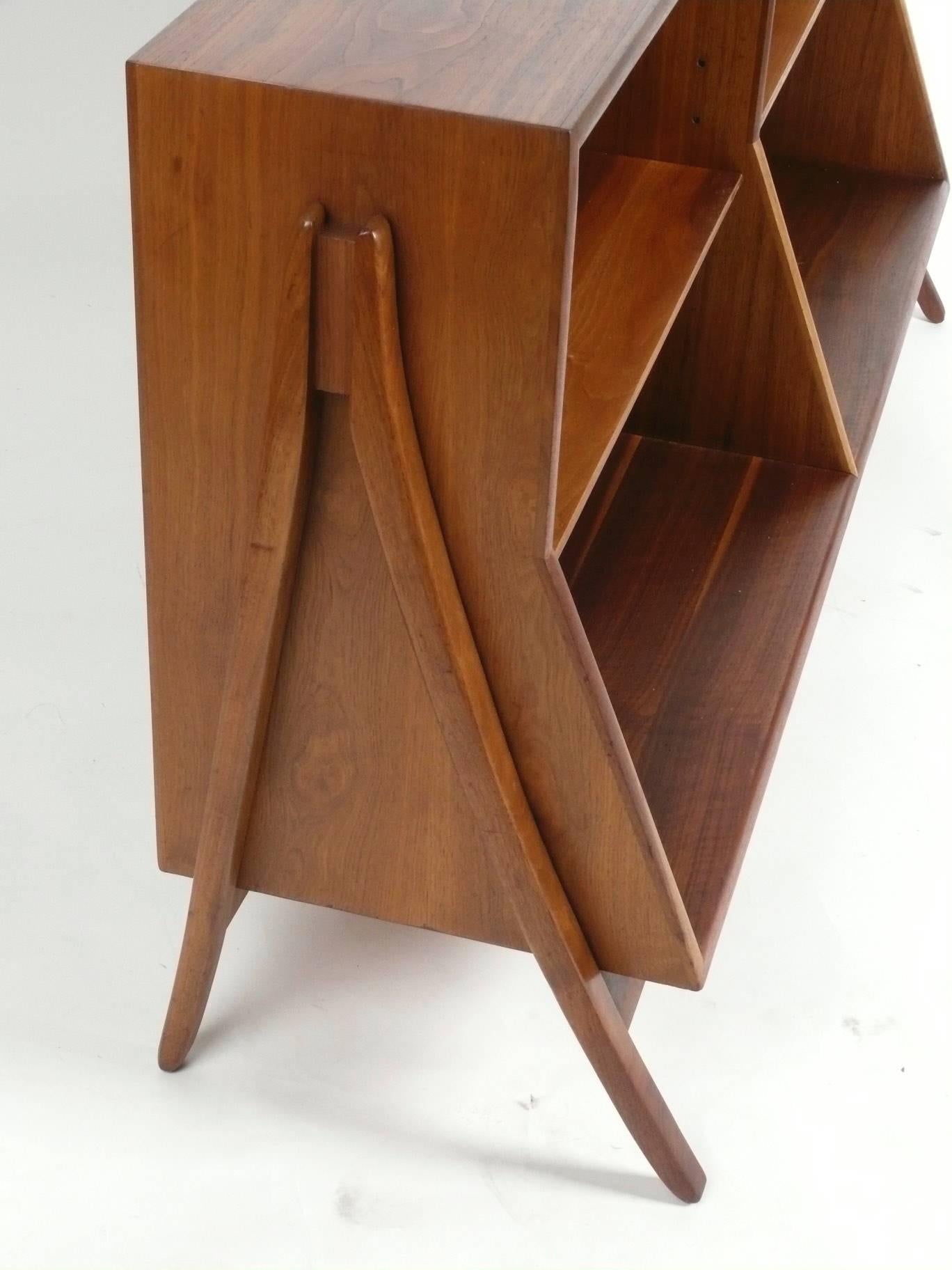Mid-20th Century Walnut Bookcase by Kipp Stewart for Drexel