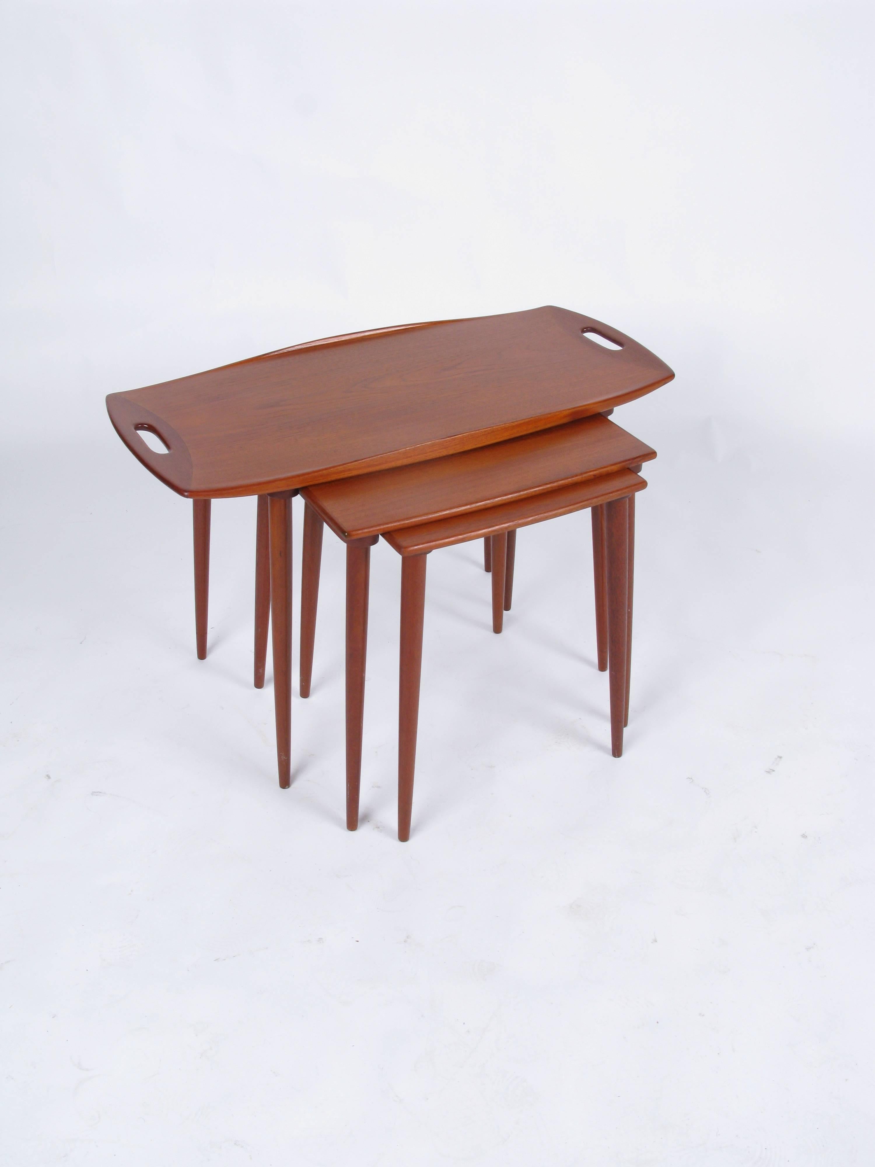 Rare Set of Teak Nest Tables by Jens Quistgaard In Excellent Condition In Atlanta, GA