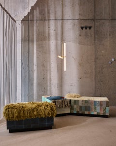LO019_Modern Brass and Acrylic Pendant Light by Naama Hofman
