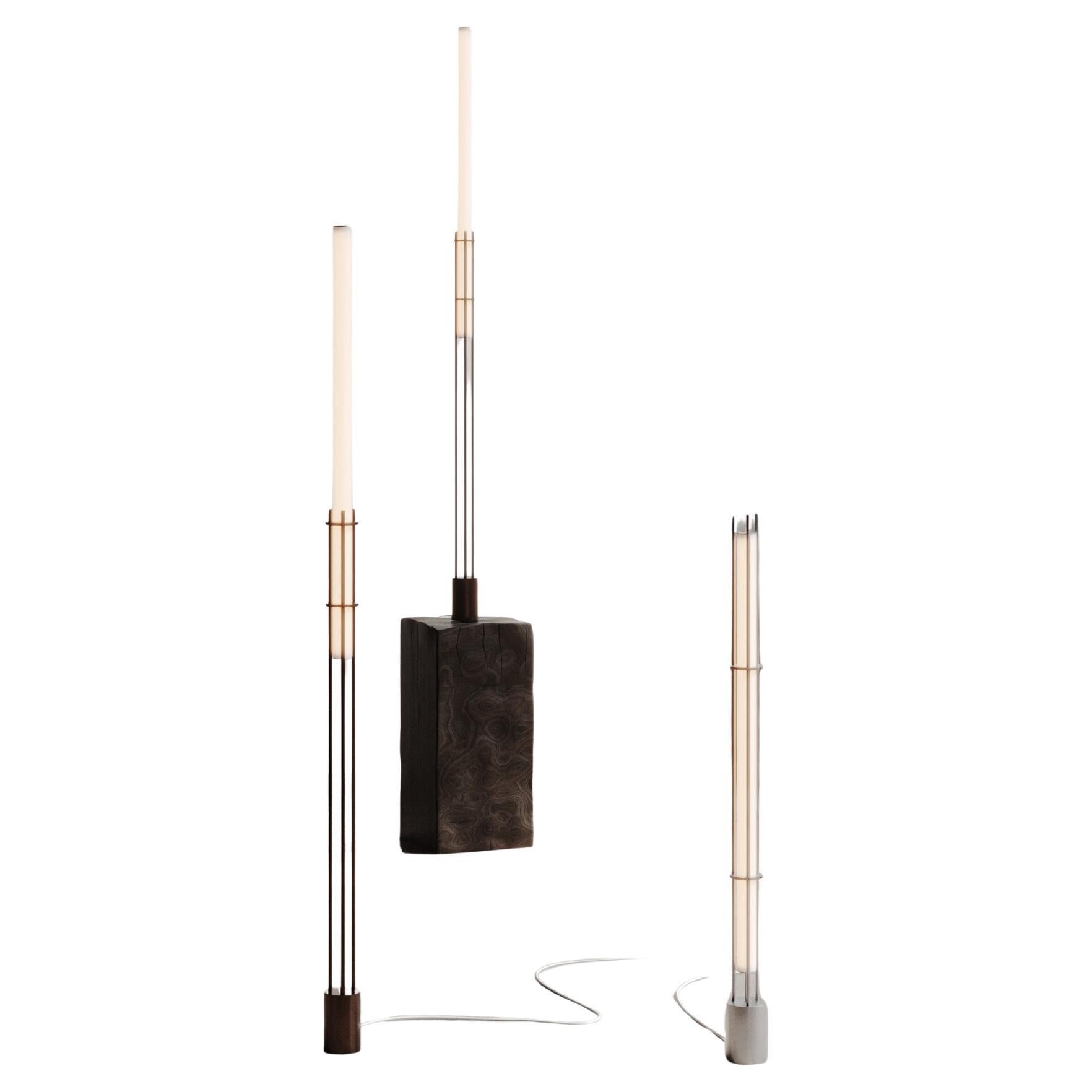 LO025_standing lamp in Dark bronze For Sale
