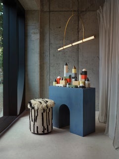 LO015 ARC Pendant Light by Naama Hofman, Brushed Brass & Acrylic