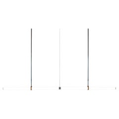 Modern Brass Horizontal Pendant Light 015 by Naama Hofman - 165cm