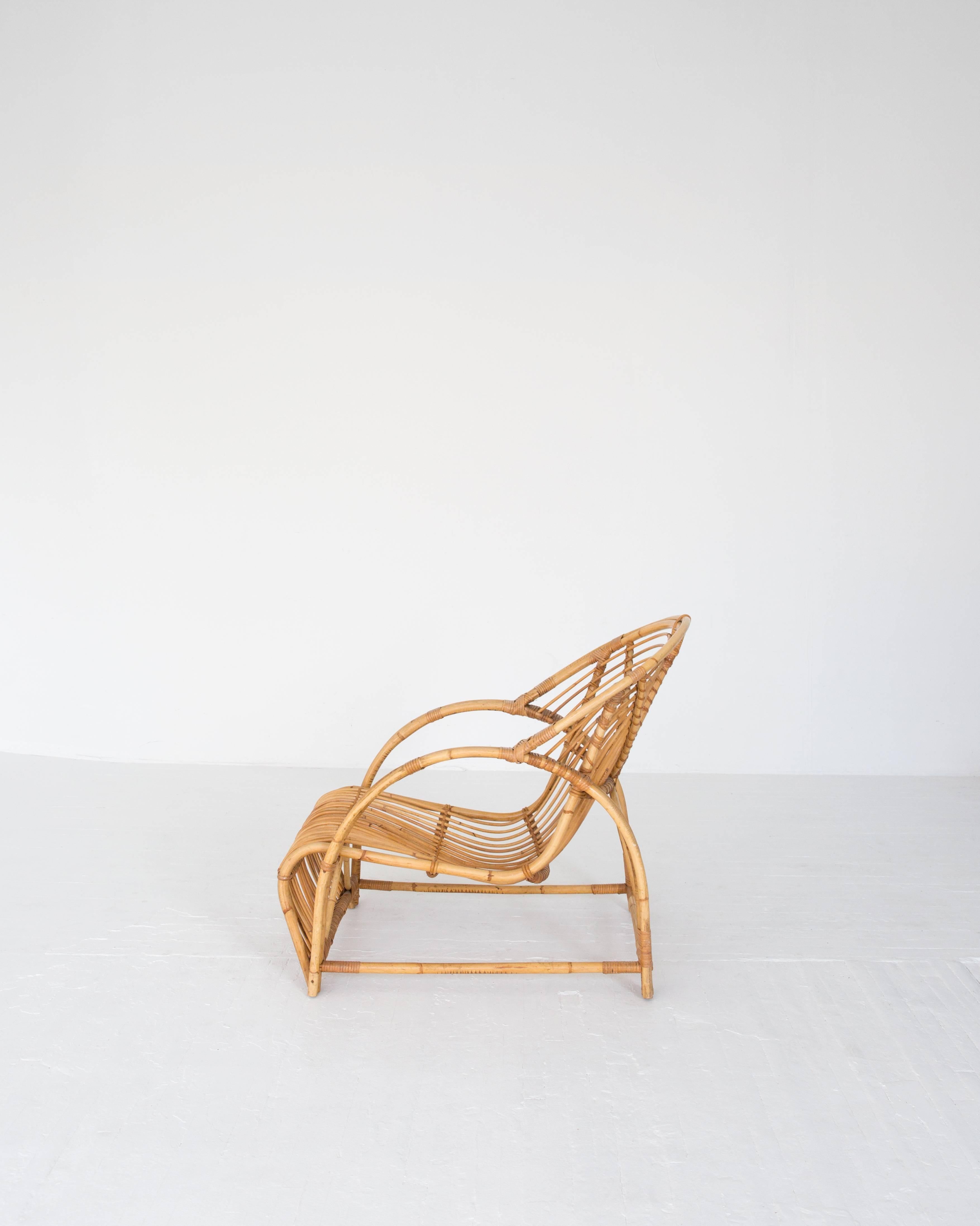 Danish Rattan Easy Chair by Elvin Geertsen at 1stDibs | danish rattan ...