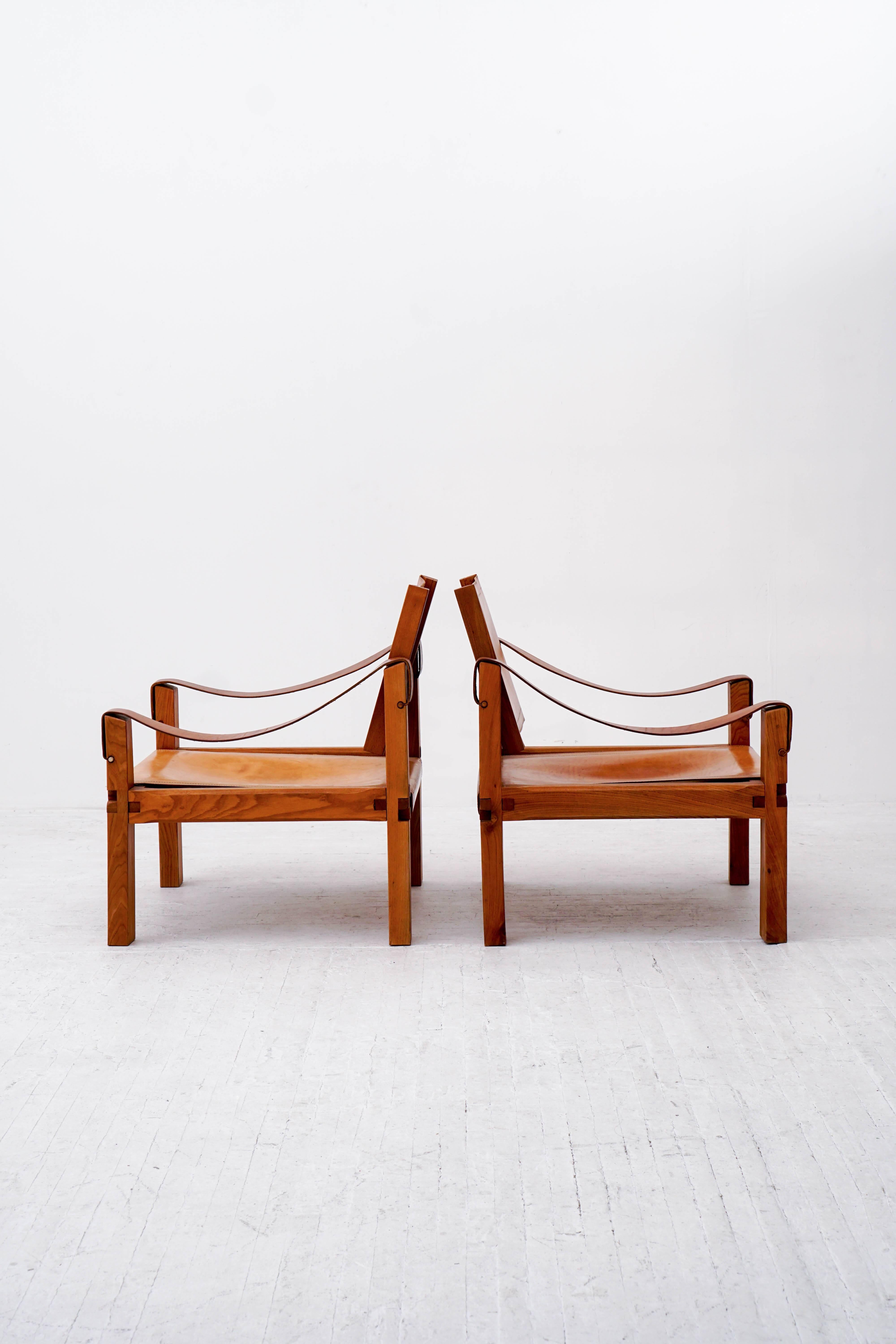 Mid-Century Modern Pierre Chapo S10 Lounge Chairs 