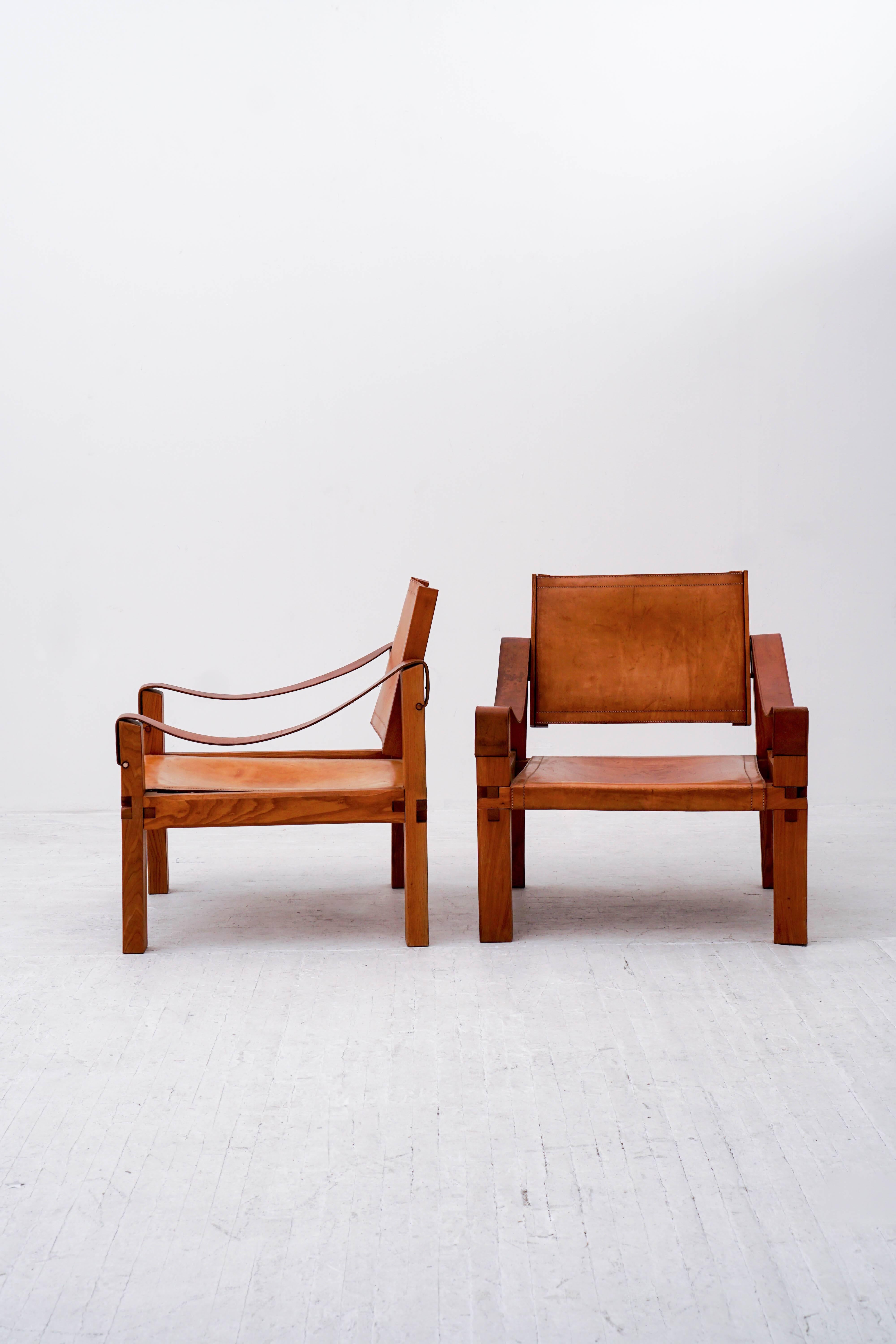 French Pierre Chapo S10 Lounge Chairs 