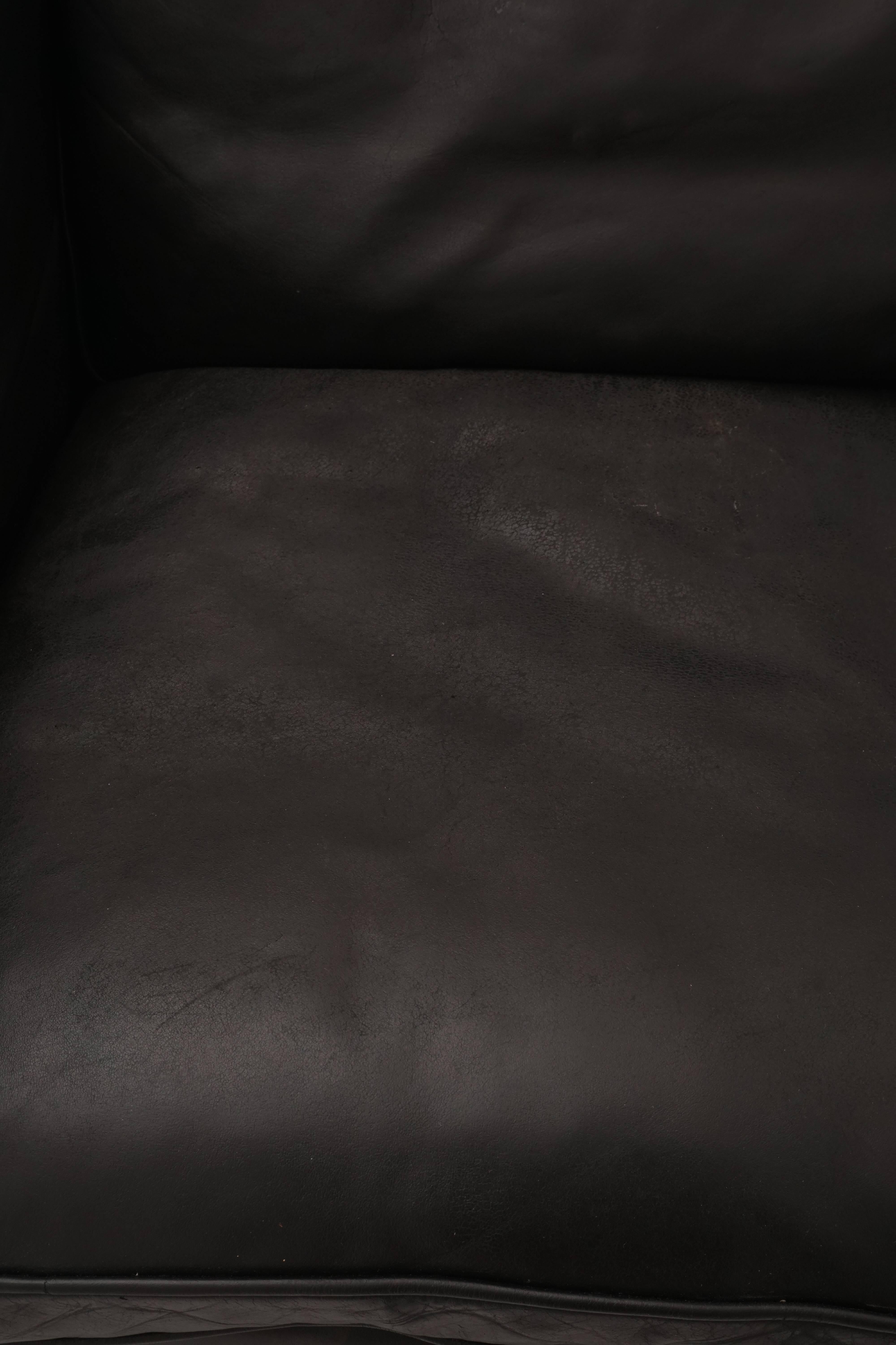 Leather Børge Mogensen Three-Seat Sofa In Fair Condition In New York, NY