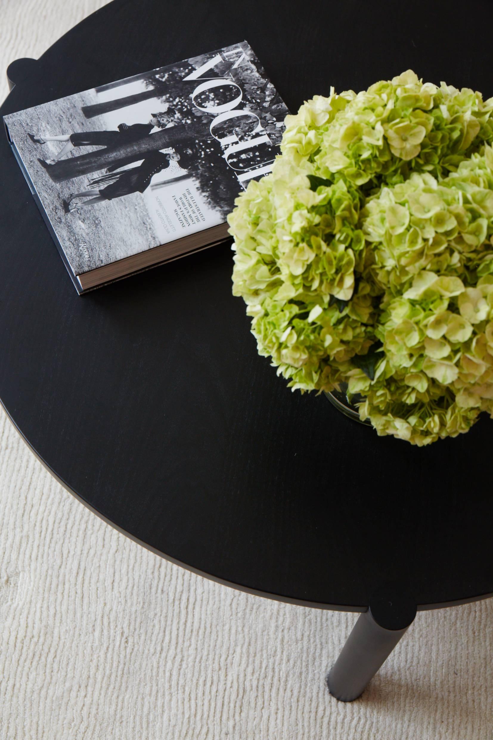 Lacquered WC1 Cocktail Table by ASH NYC in Black Oak