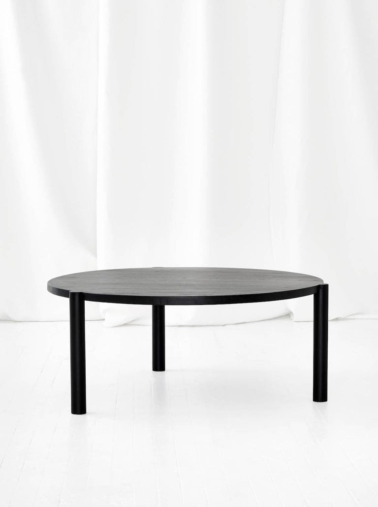 Minimalist WC1 Cocktail Table by ASH NYC in Black Oak 
