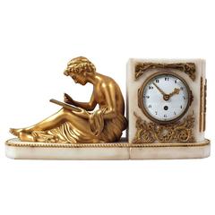 19th Century French Bronze Gild Mantle Clock