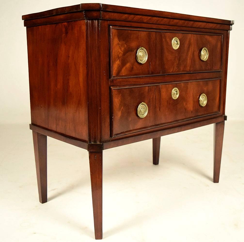 Stained French Empire Mahogany Chest of Drawers