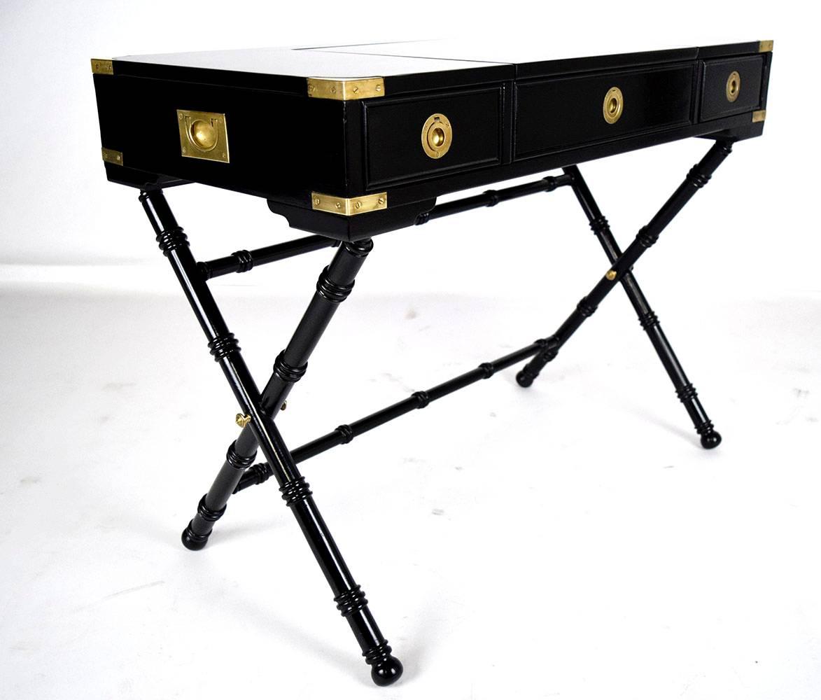 North American Campaign-Style Dressing Table or Vanity