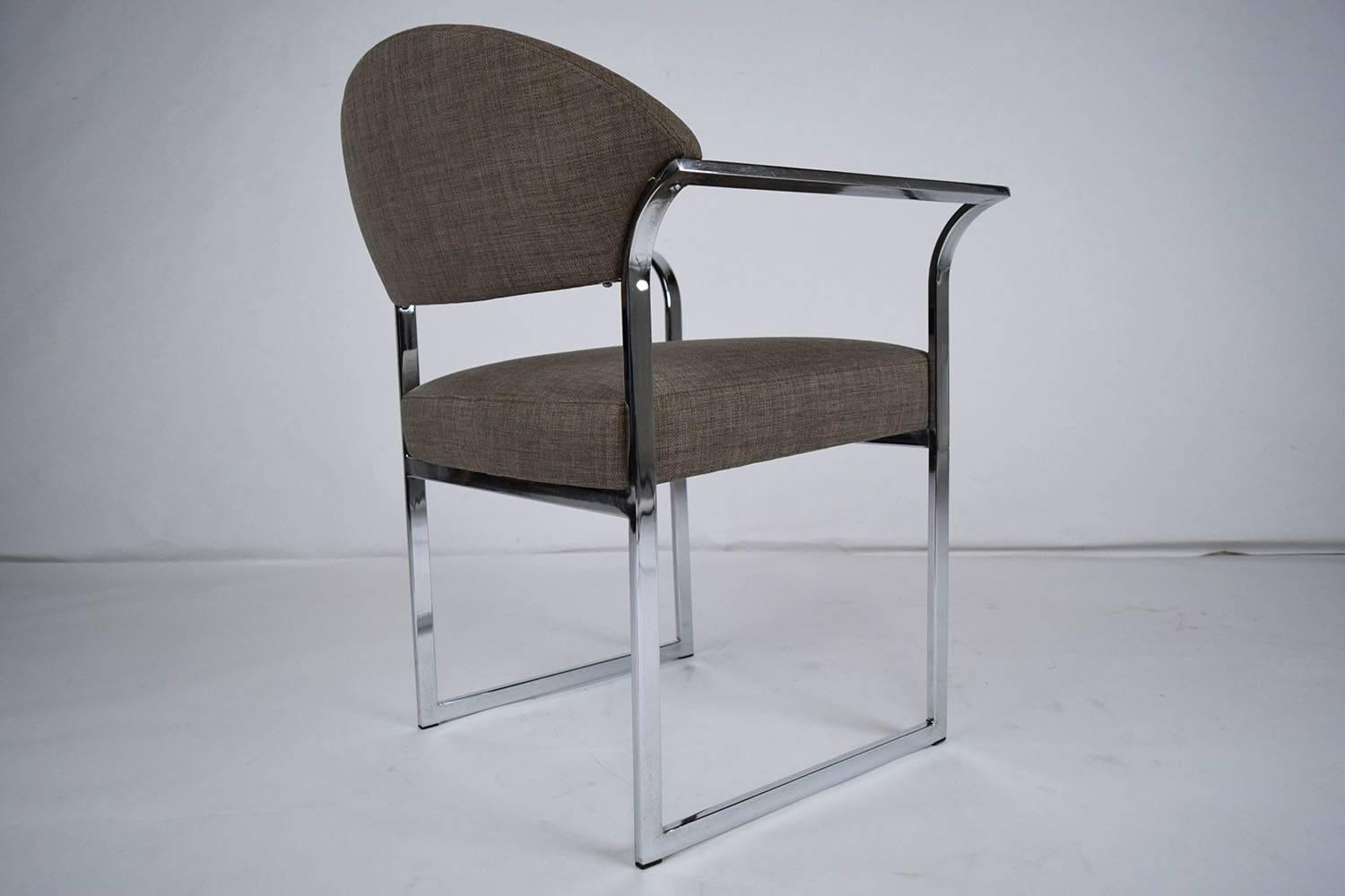 mid century chrome chair