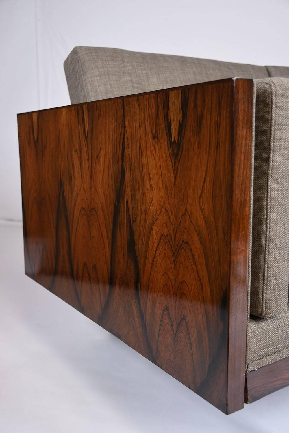 Fabric Mid-Century Modern Milo Baughman Cube Sofa