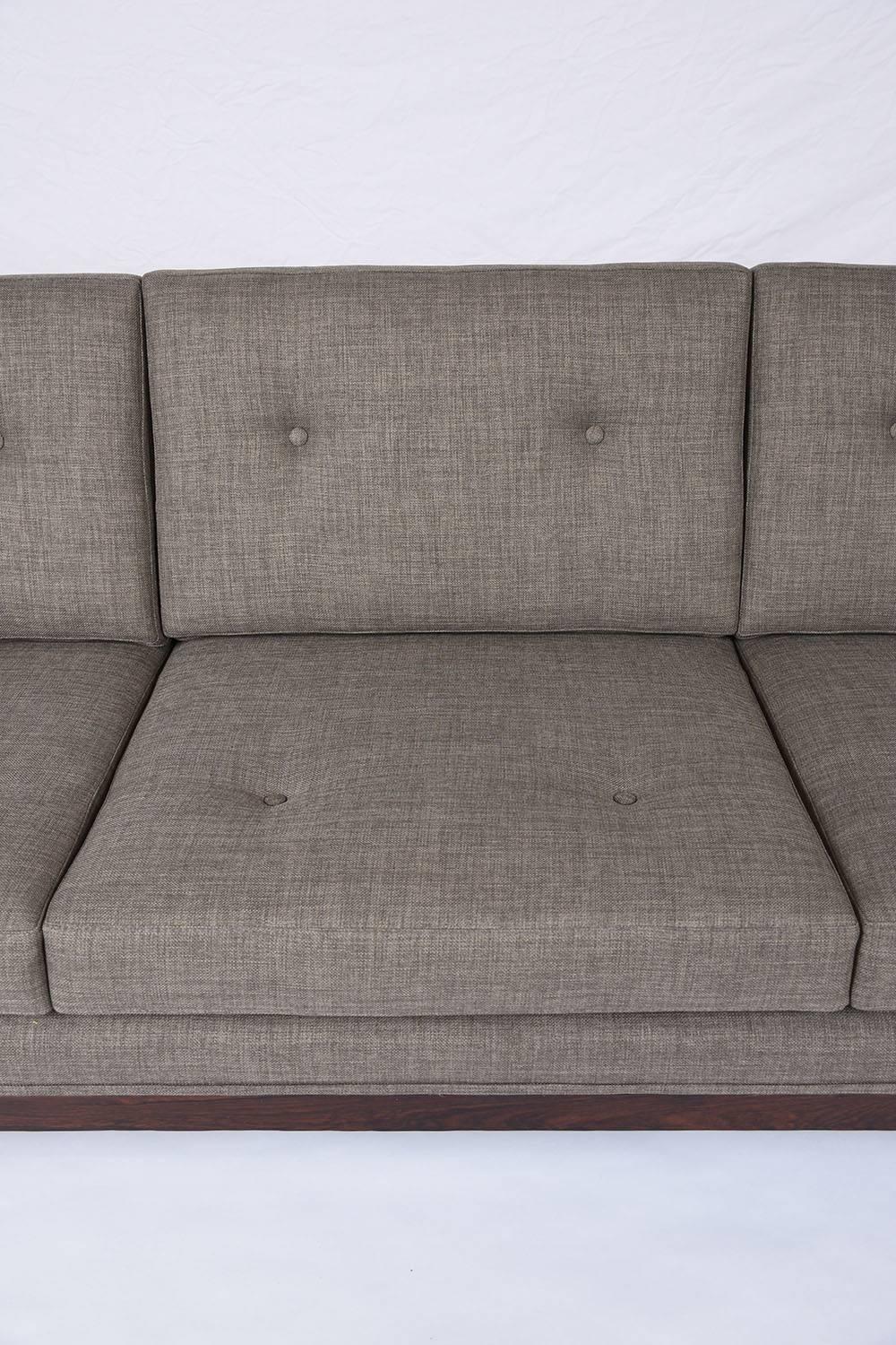 Lacquered Mid-Century Modern Milo Baughman Cube Sofa