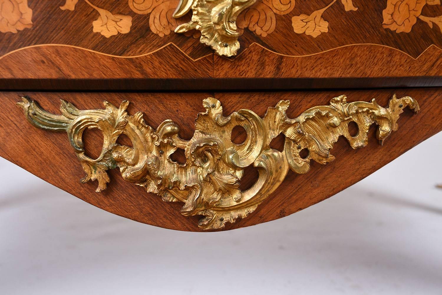 19th Century Louis XV Marquetry Chest of Drawers 3