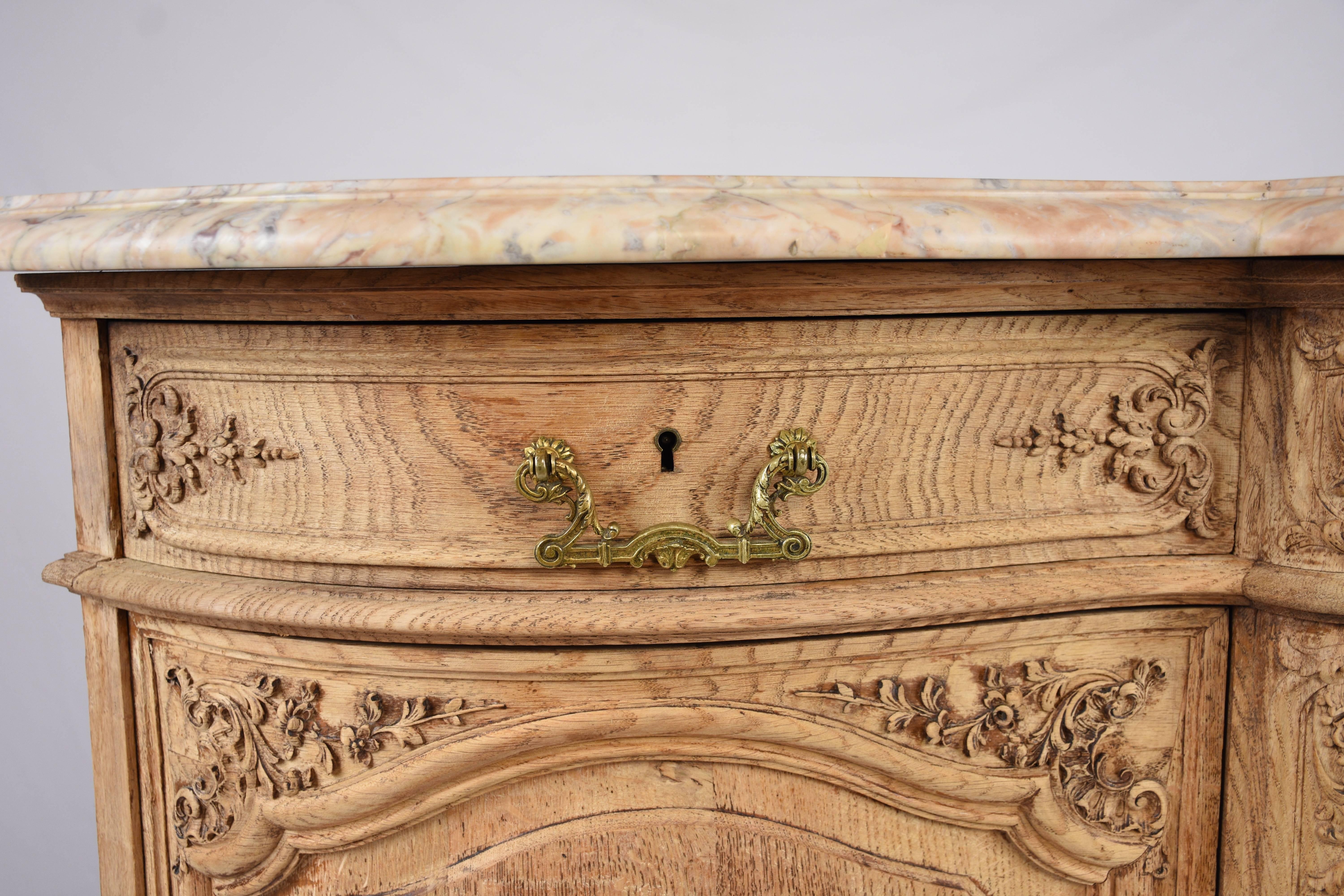 19th Century French Louis XVI Style Bleached Oakwood Buffet by Mercier Freres 1