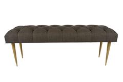 Mid-Century Modern Tufted Bench