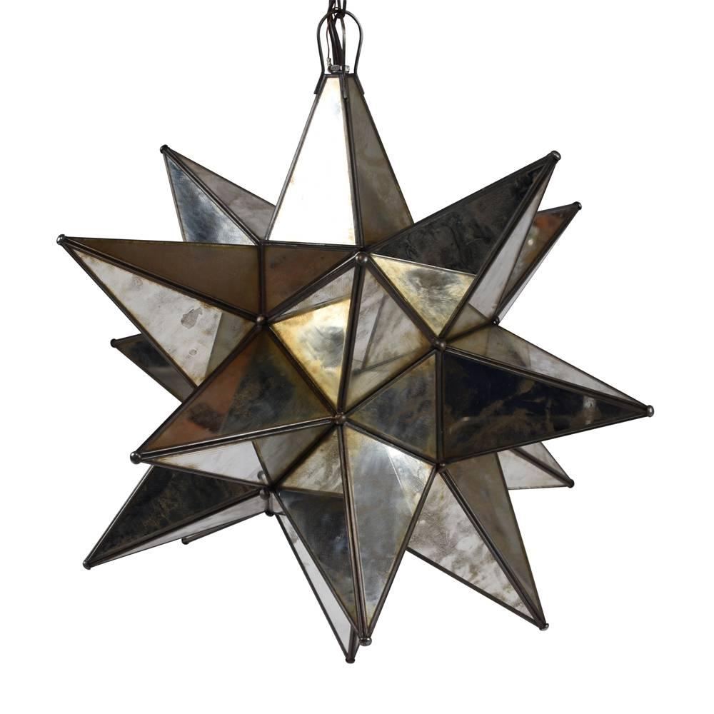 Polished Mid Century Starburst Chandelier