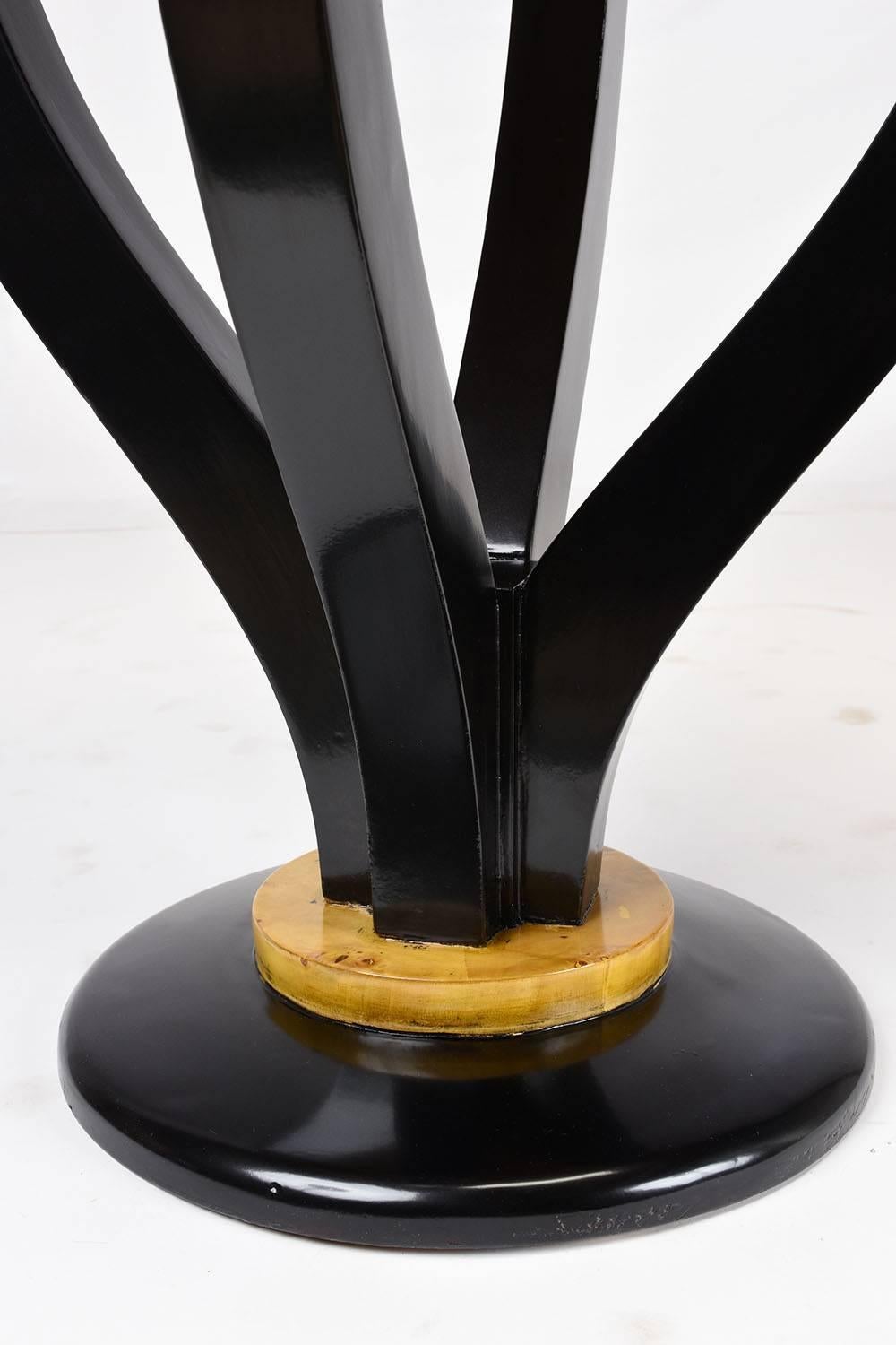 Wood Art Deco Style Side Table