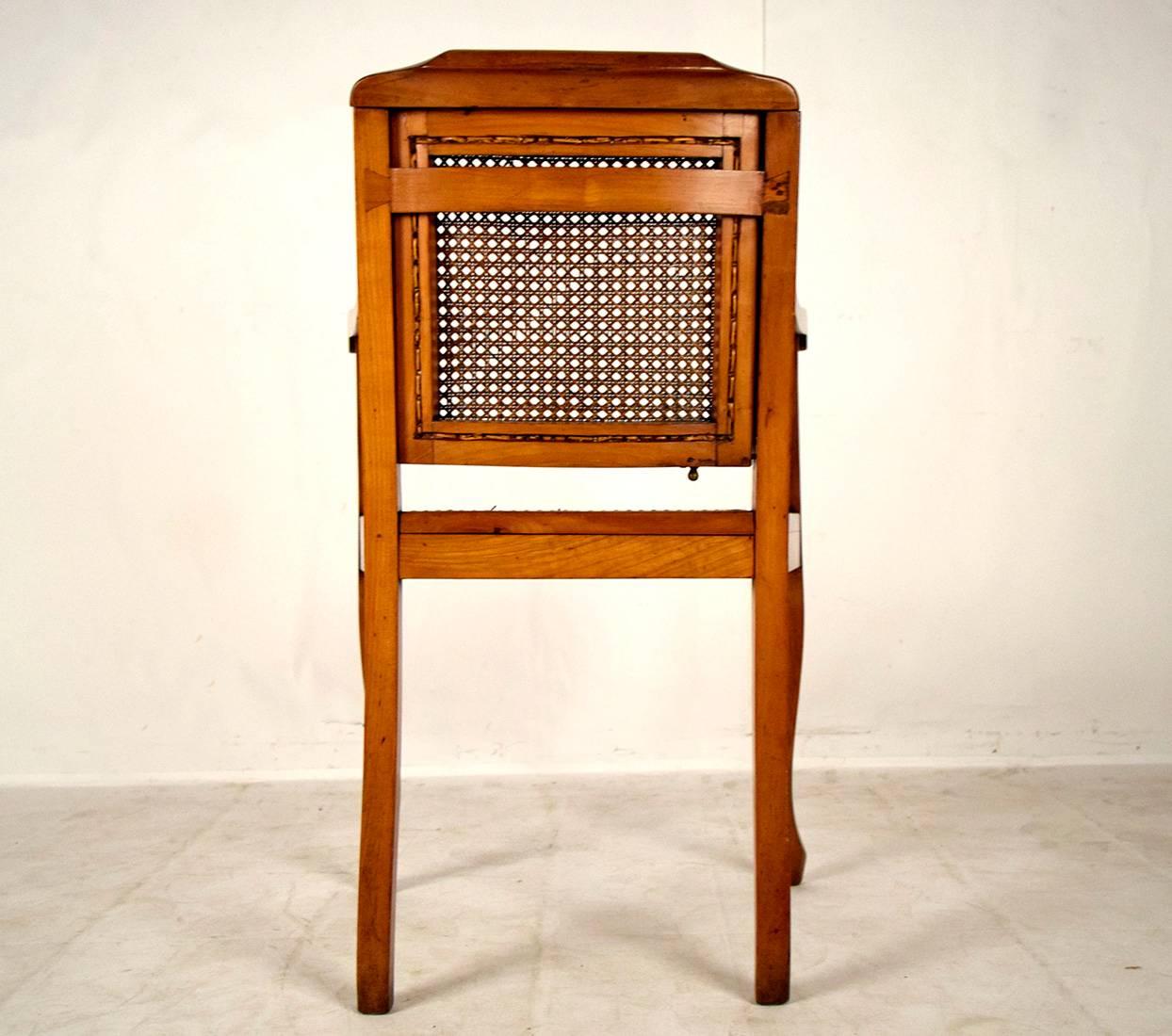 Cane 19th Century French Empire Office Chair