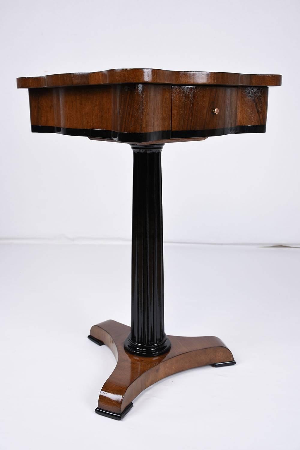 Carved Pair of Empire-Style End Tables