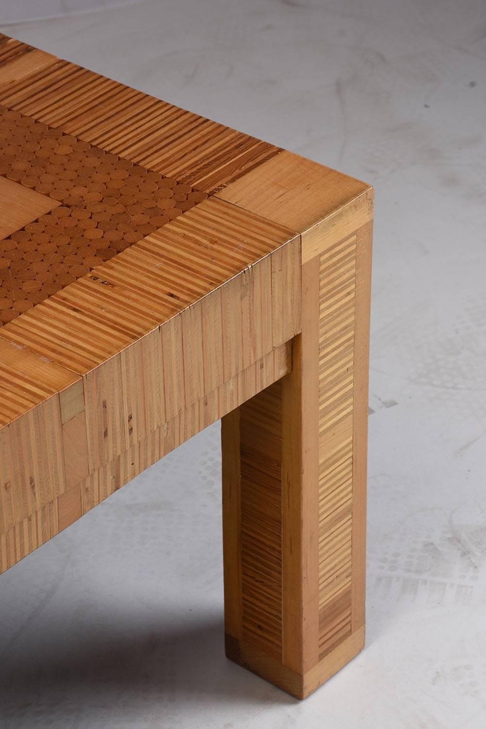 Wood Modern Geometric Coffee Table