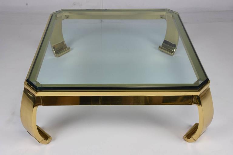 Hollywood Regency Brass Coffee Table by Mastercraft at 1stDibs