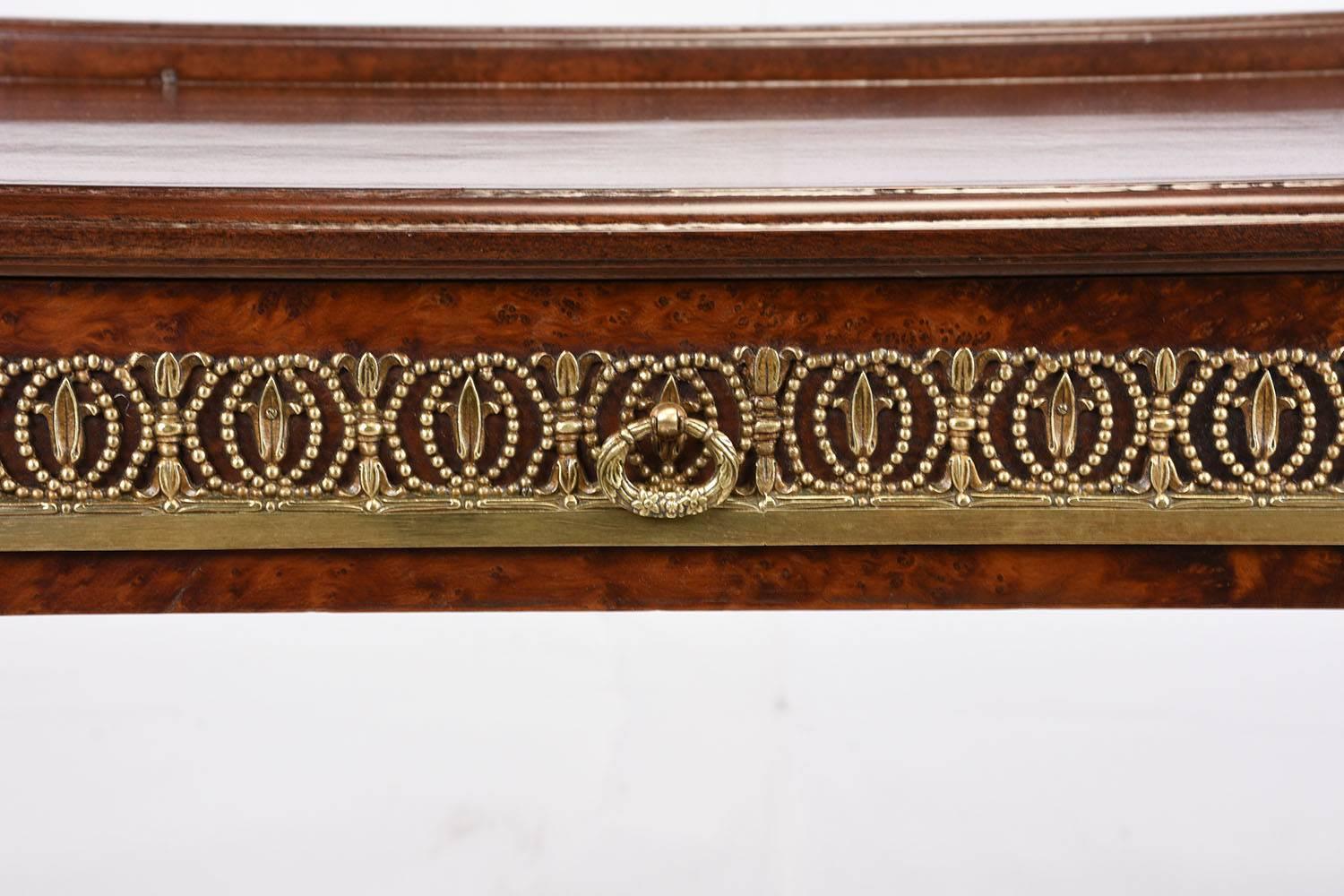 Brass Antique French Louis XVI Writing Desk