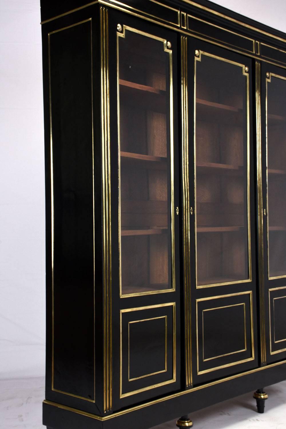 19th Century Antique French Ebonized Louis XVI Style Bookcase