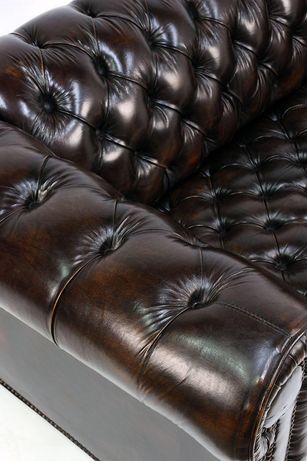 Leather Chesterfield Tufted Sofa or Loveseat 4