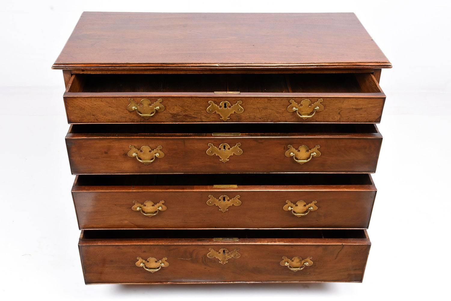 Brass 19th Century George III-Style Chest of Drawers