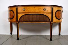 Antique English Edwardian-Style Demilune Buffet