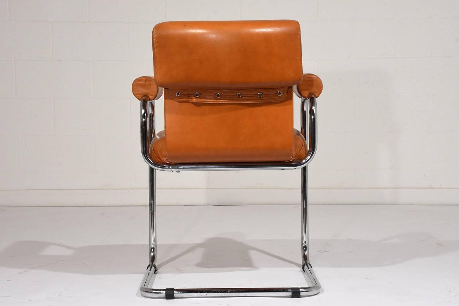 Set of 6 Original i4 Mariani Italian Leather Dining Chairs 1