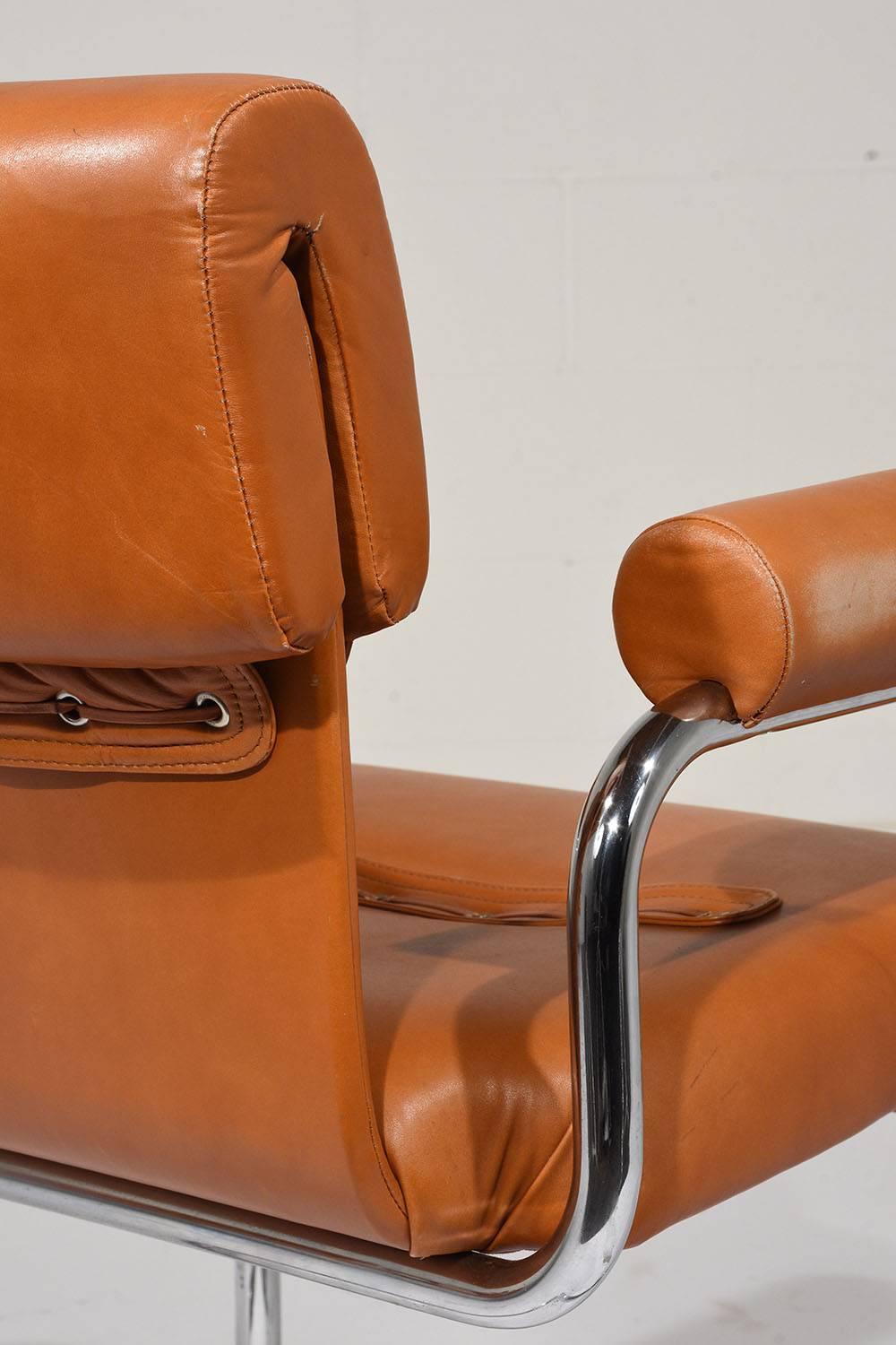 Set of 6 Original i4 Mariani Italian Leather Dining Chairs 2