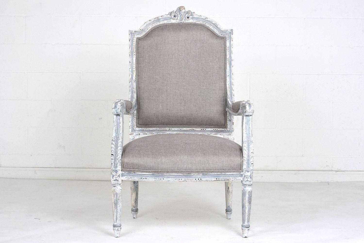 20th Century Pair of Antique French Louis XVI-Style Armchairs