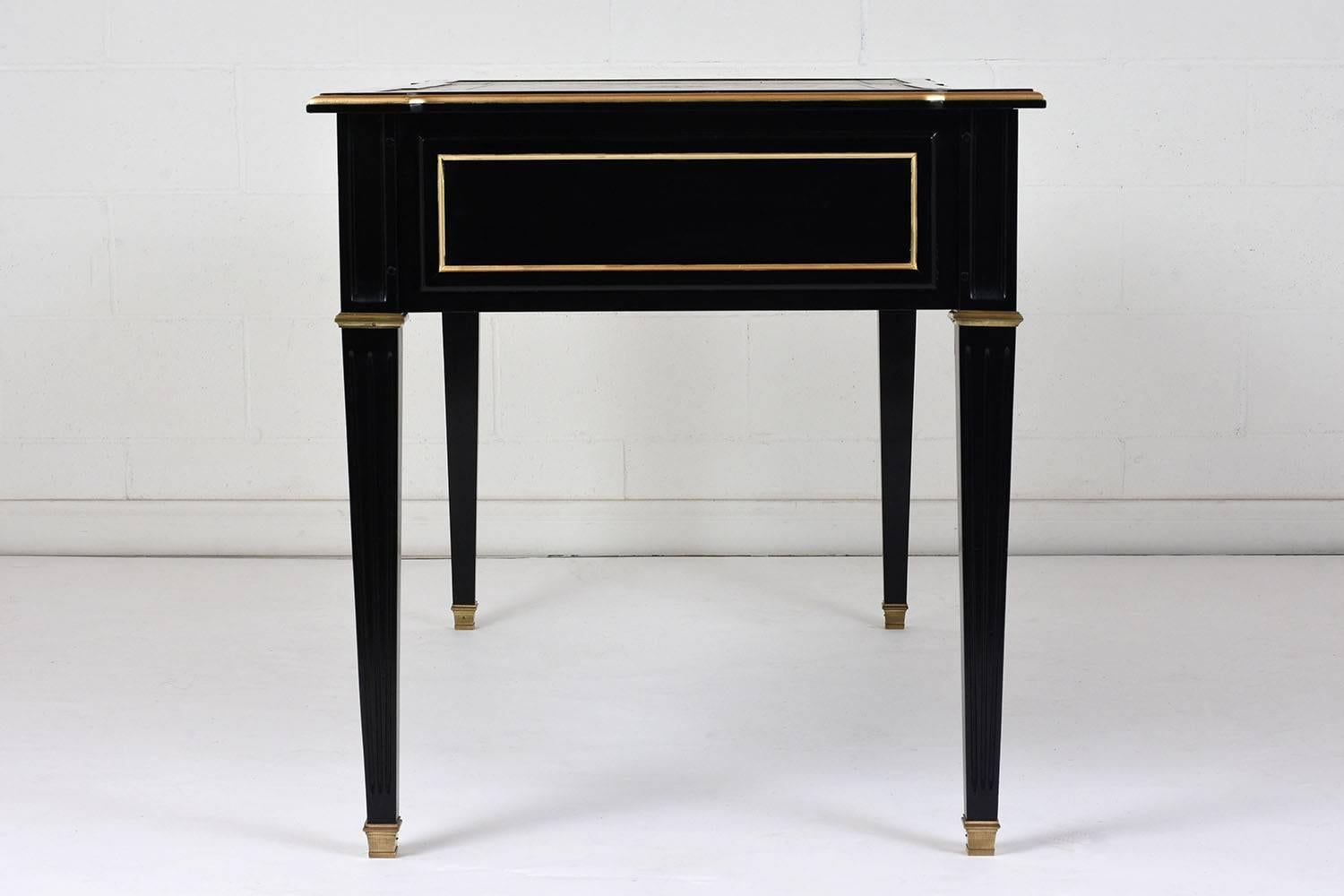 Antique French Louis XVI-Style Ebonized Desk 2