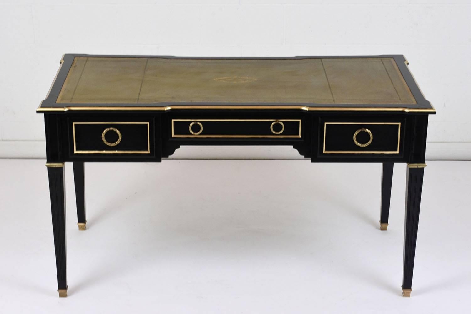 Antique French Louis XVI-Style Ebonized Desk 3